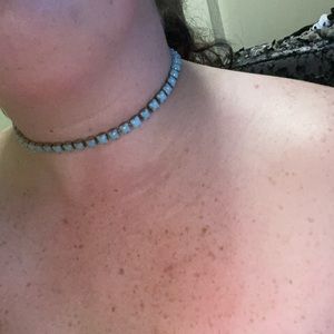Blue choker